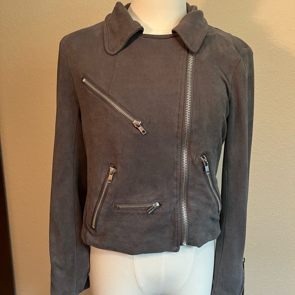 Olivaceous Gray Suede Women's Jacket